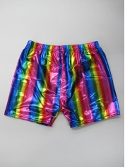 Rainbow Metallic Shorts